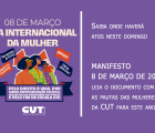 Manifesto – 8 de Março: CUT vai às ruas pelo fim da violência contra a mulher