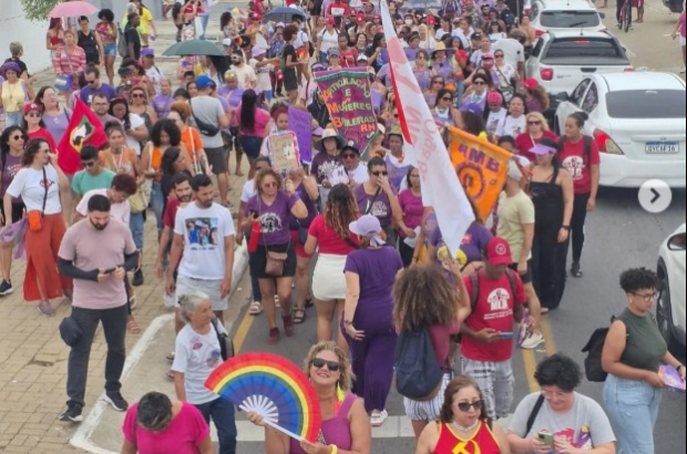 8 de Março no RN: Mulheres protestam contra o feminicídio e pelo fim da escala 6x1